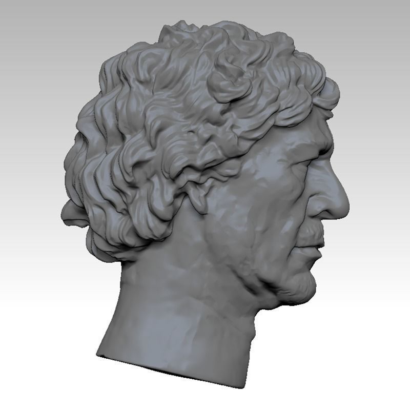 The al-Gaddafi Head sculpture 3D print model 3D print model 3D print model_3