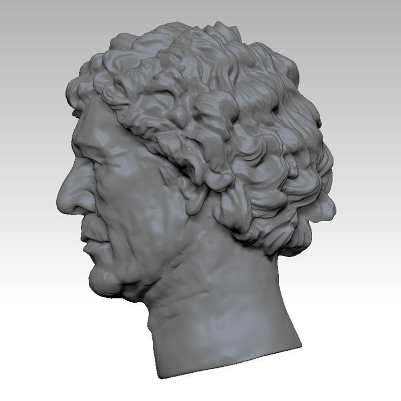 The al-Gaddafi Head sculpture 3D print model 3D print model 3D print model_1