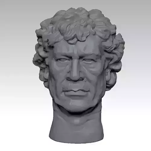 The al-Gaddafi Head sculpture 3D print model 3D print model