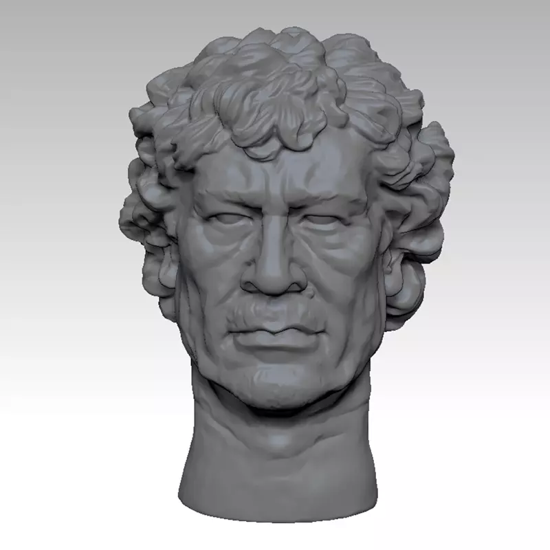 The al-Gaddafi Head sculpture 3D print model 3D print model 3D print model_0