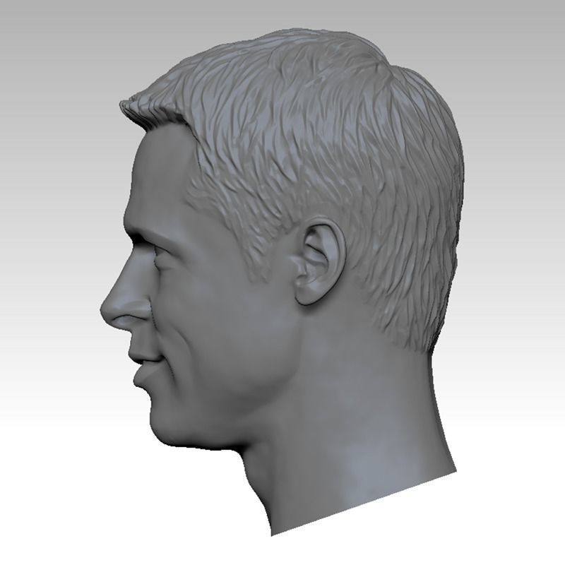 The Fight Club Brad Pitt Head sculpture 3D print model 3D print model_3