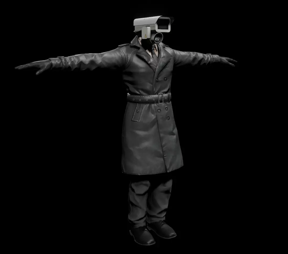Canera Man Standart Low-poly 3D model_0