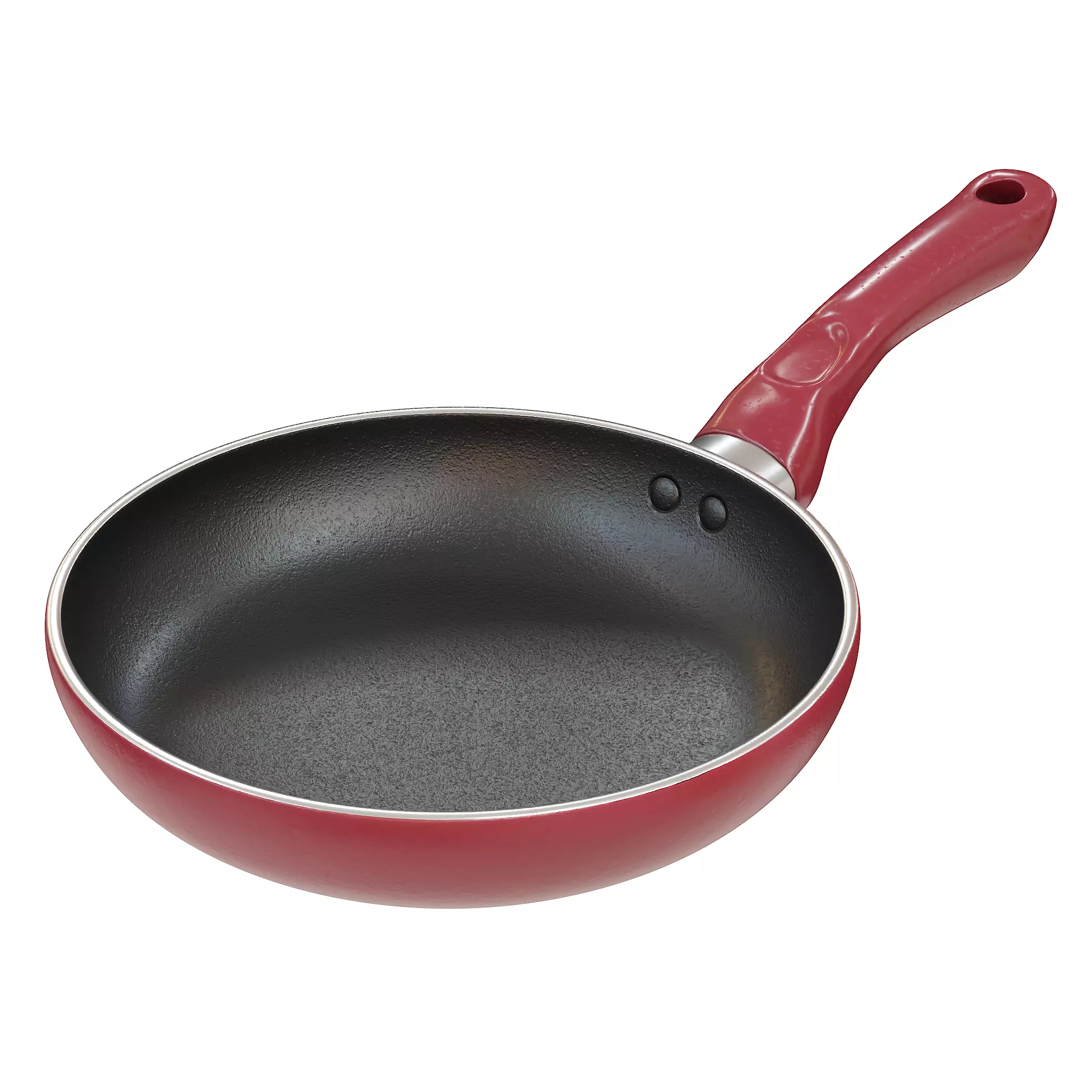 Fry pan without lid Low-poly 3D model