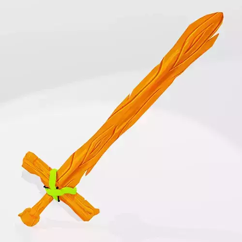 Stylized Lowpoly Wooden Sword