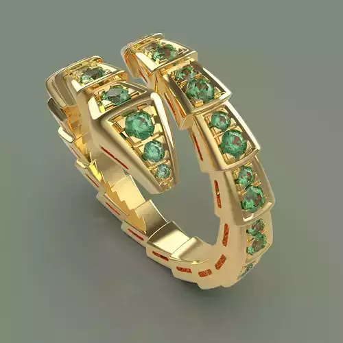 BVlgari snake ring 3D print model