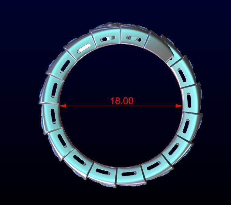 BVlgari snake ring 3D print model 3D print model_4