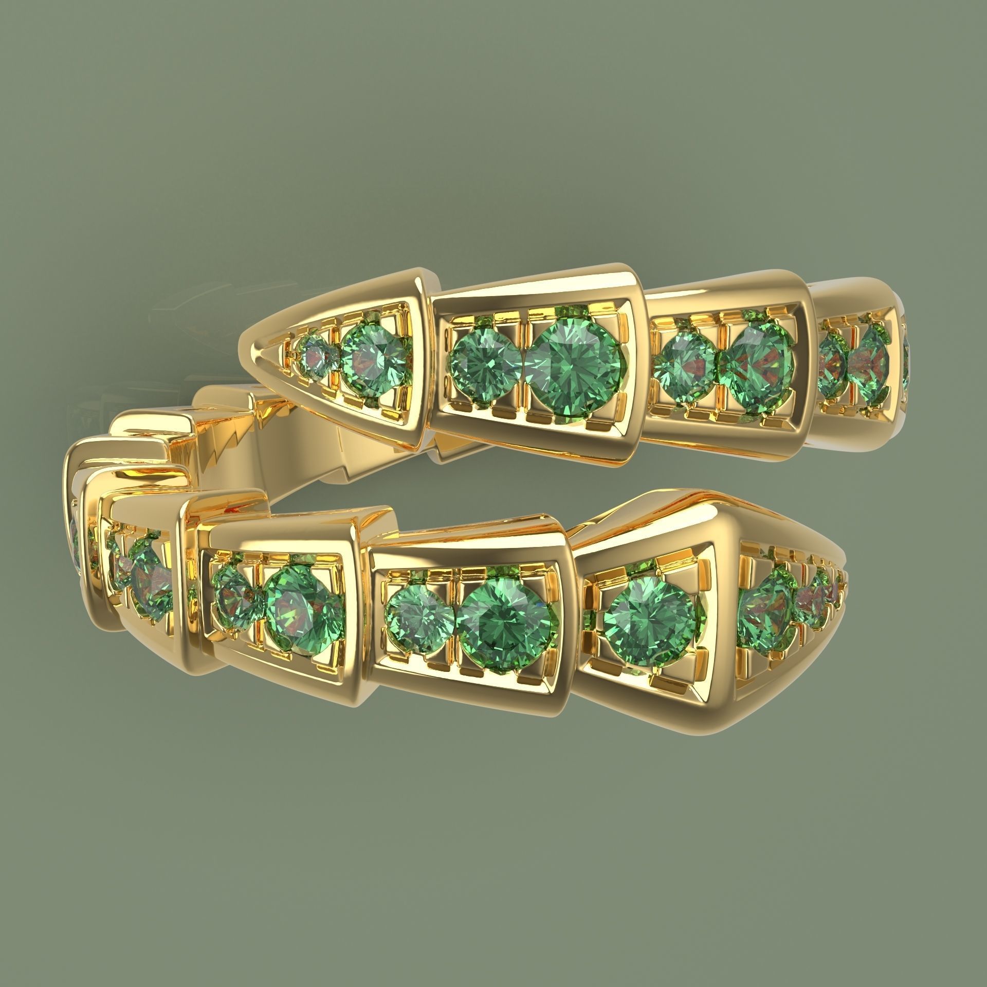 BVlgari snake ring 3D print model 3D print model_3