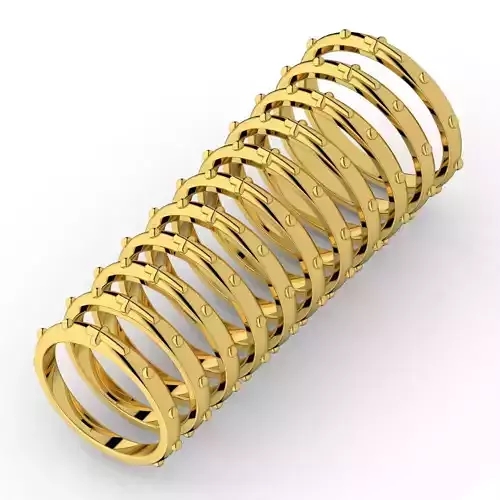 Set of 11 religious rosary rings or wedding bands for praying