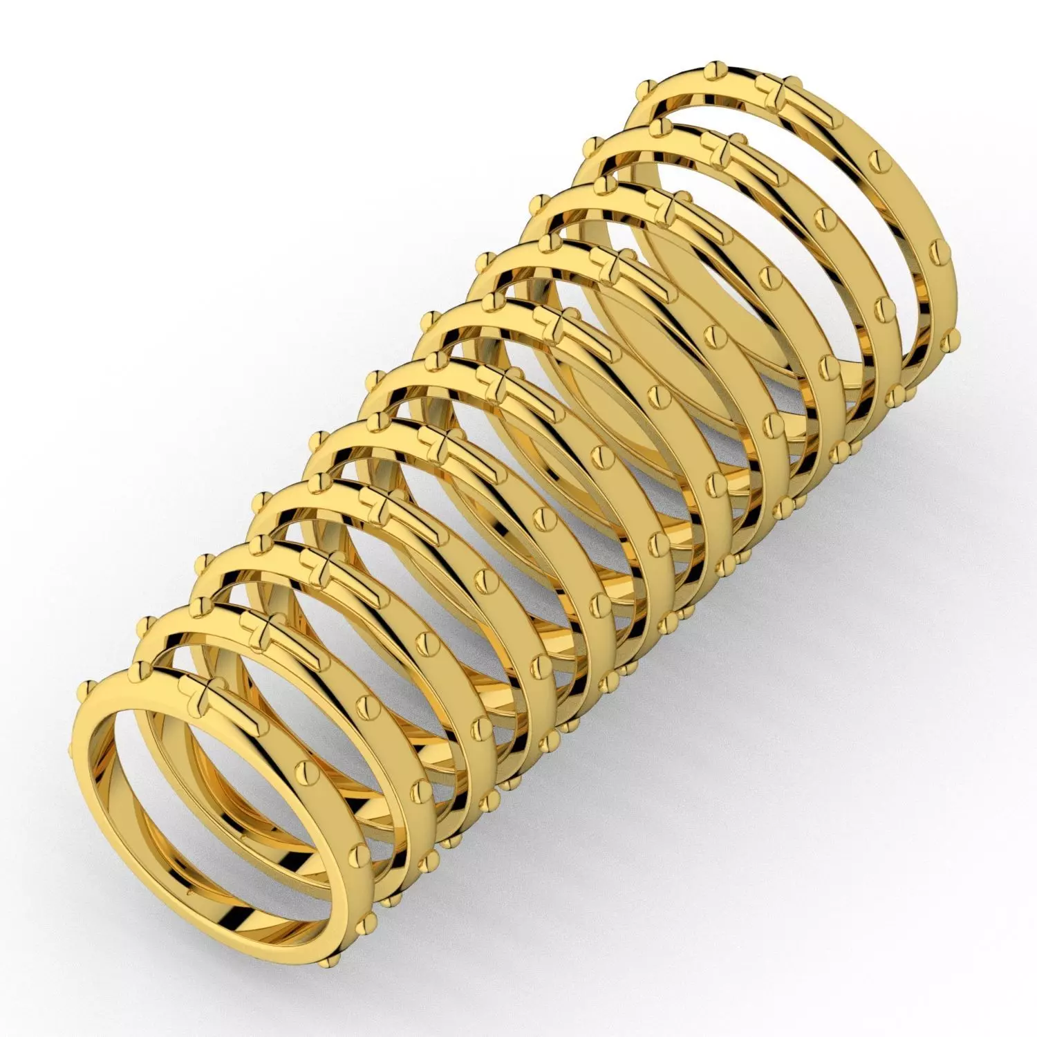 Set of 11 religious rosary rings or wedding bands for praying 3D print model