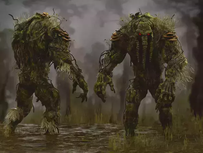 Man Thing Low-poly 3D model