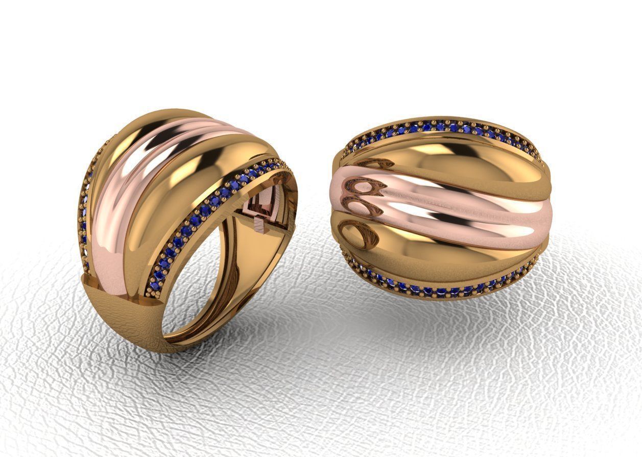 ring 50 pieces drawing 3d rihone drawing ring rings 3D print model_19