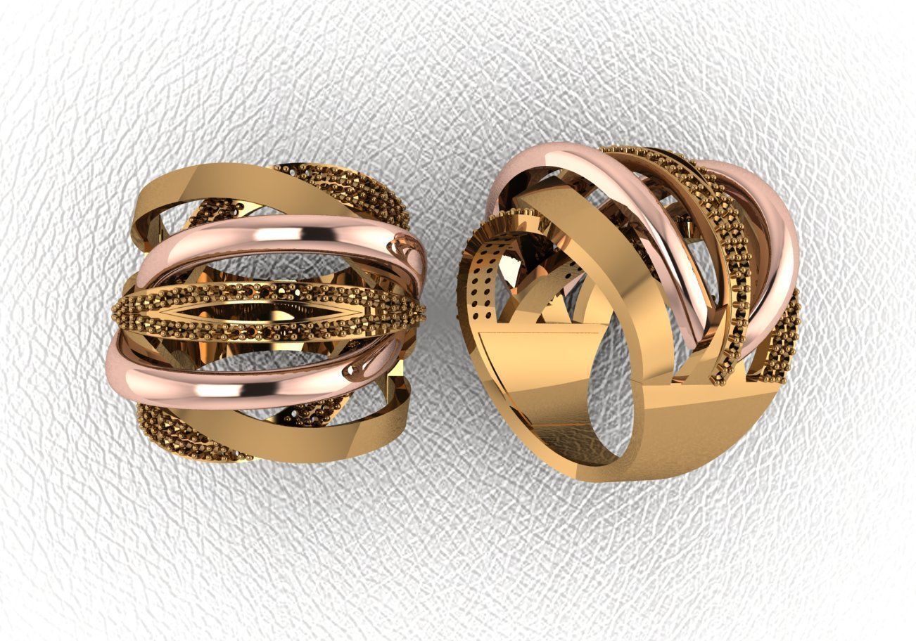 ring 50 pieces drawing 3d rihone drawing ring rings 3D print model_26