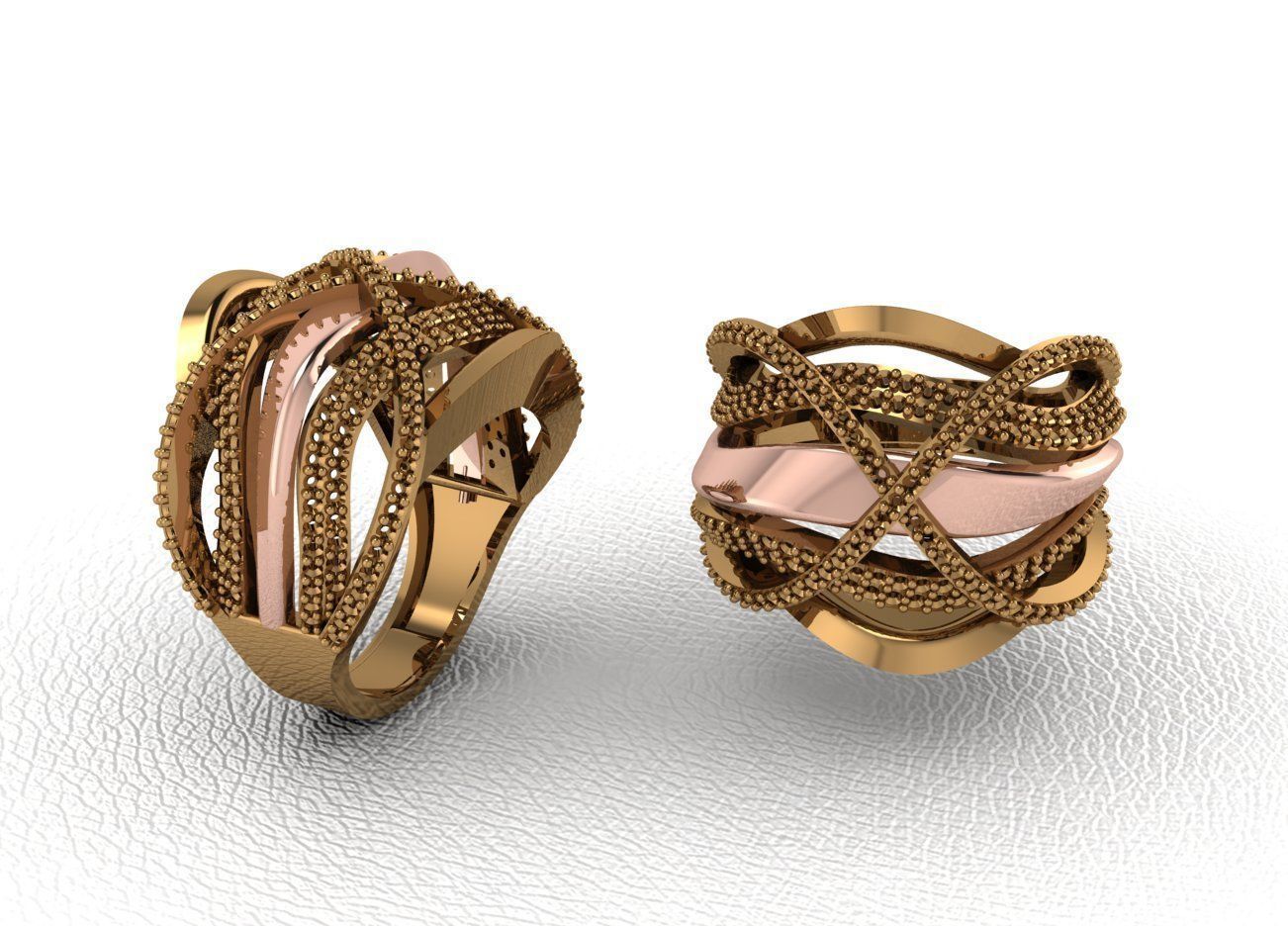 ring 50 pieces drawing 3d rihone drawing ring rings 3D print model_8