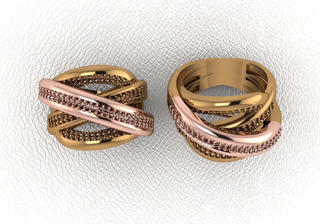 ring 50 pieces drawing 3d rihone drawing ring rings 3D print model_42