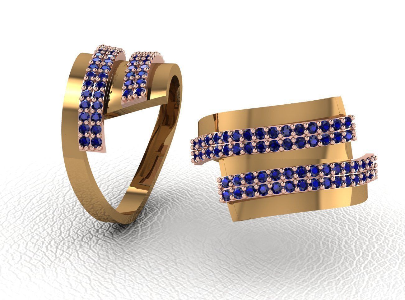 ring 50 pieces drawing 3d rihone drawing ring rings 3D print model_16