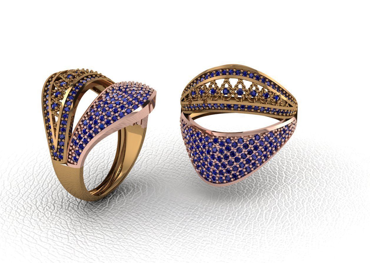 ring 50 pieces drawing 3d rihone drawing ring rings 3D print model_11