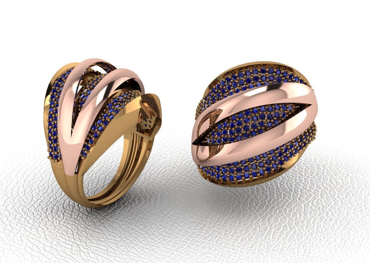 ring 50 pieces drawing 3d rihone drawing ring rings 3D print model_17