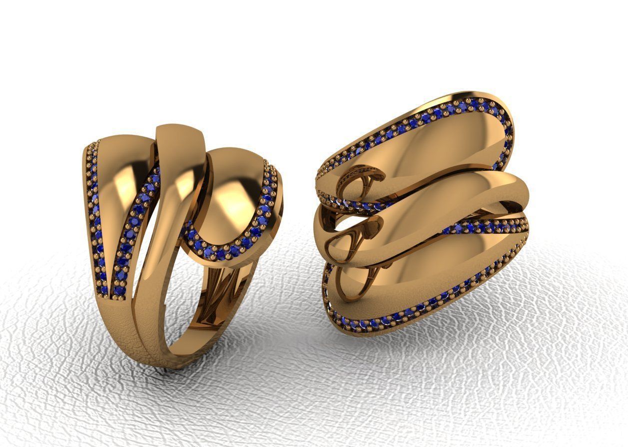 ring 50 pieces drawing 3d rihone drawing ring rings 3D print model_18