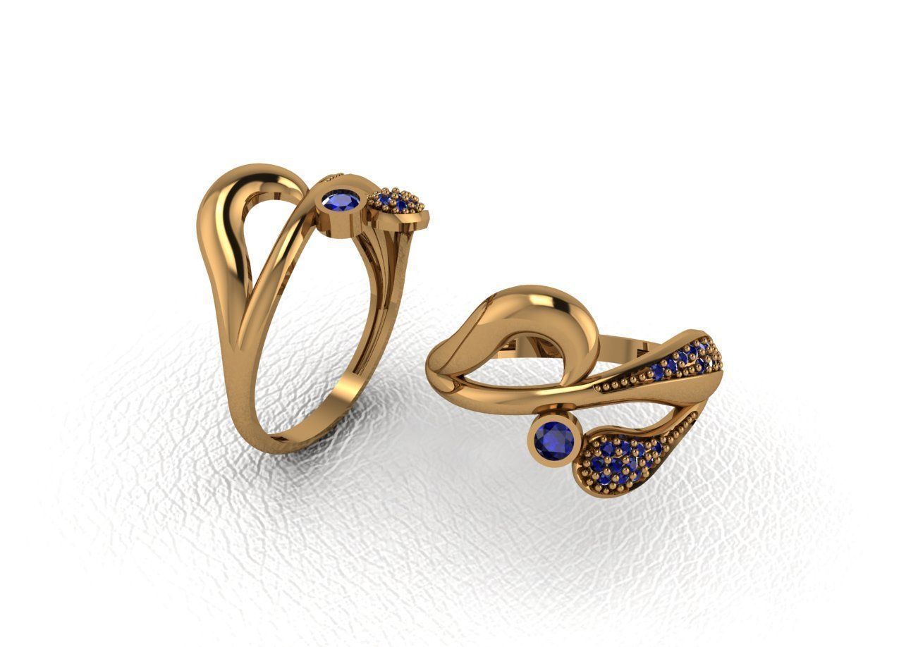 ring 50 pieces drawing 3d rihone drawing ring rings 3D print model_6