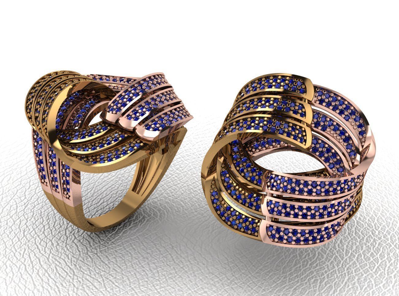 ring 50 pieces drawing 3d rihone drawing ring rings 3D print model_10