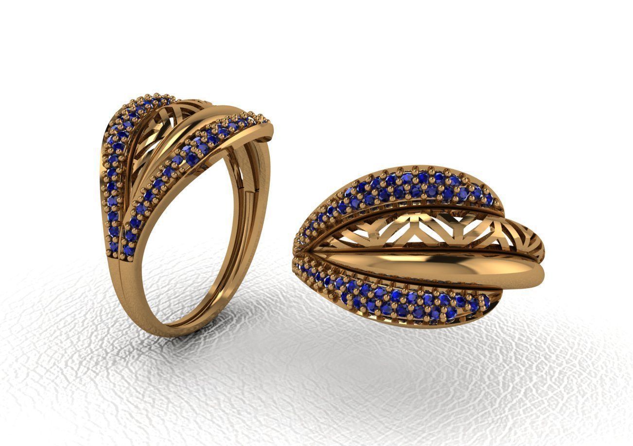 ring 50 pieces drawing 3d rihone drawing ring rings 3D print model_5