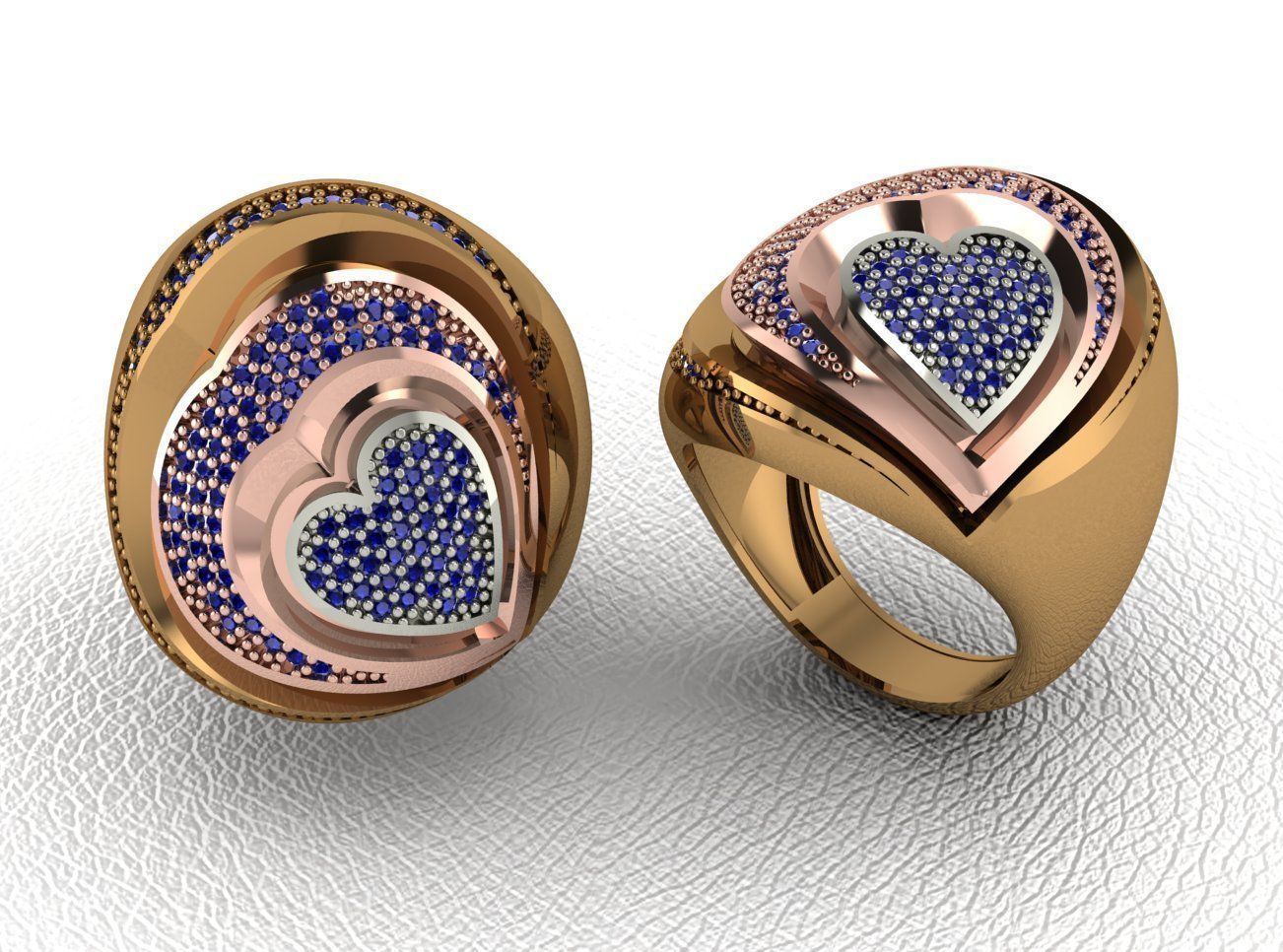 ring 50 pieces drawing 3d rihone drawing ring rings 3D print model_12