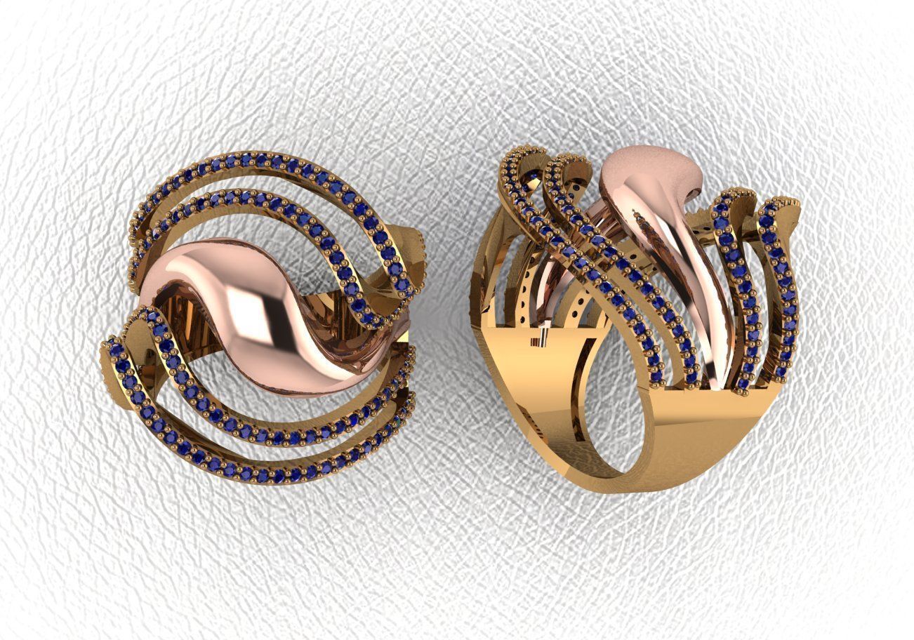 ring 50 pieces drawing 3d rihone drawing ring rings 3D print model_23