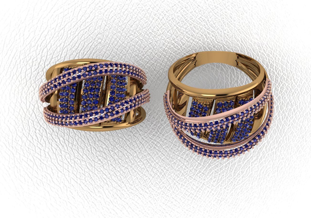 ring 50 pieces drawing 3d rihone drawing ring rings 3D print model_40