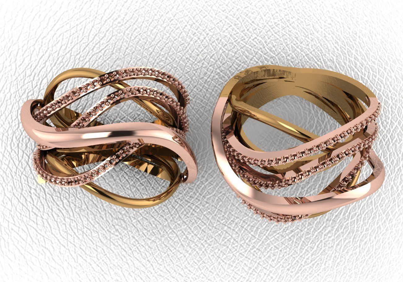 ring 50 pieces drawing 3d rihone drawing ring rings 3D print model_39