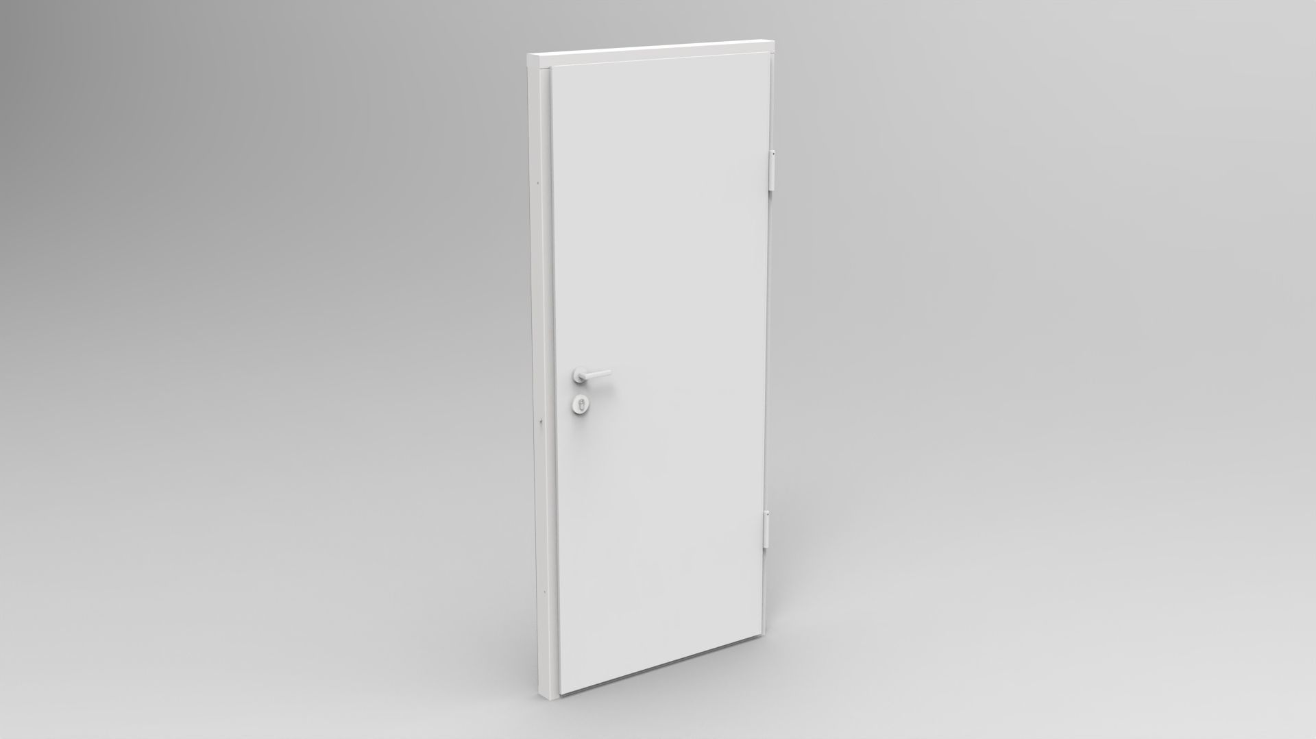 Metal door 3D model_1