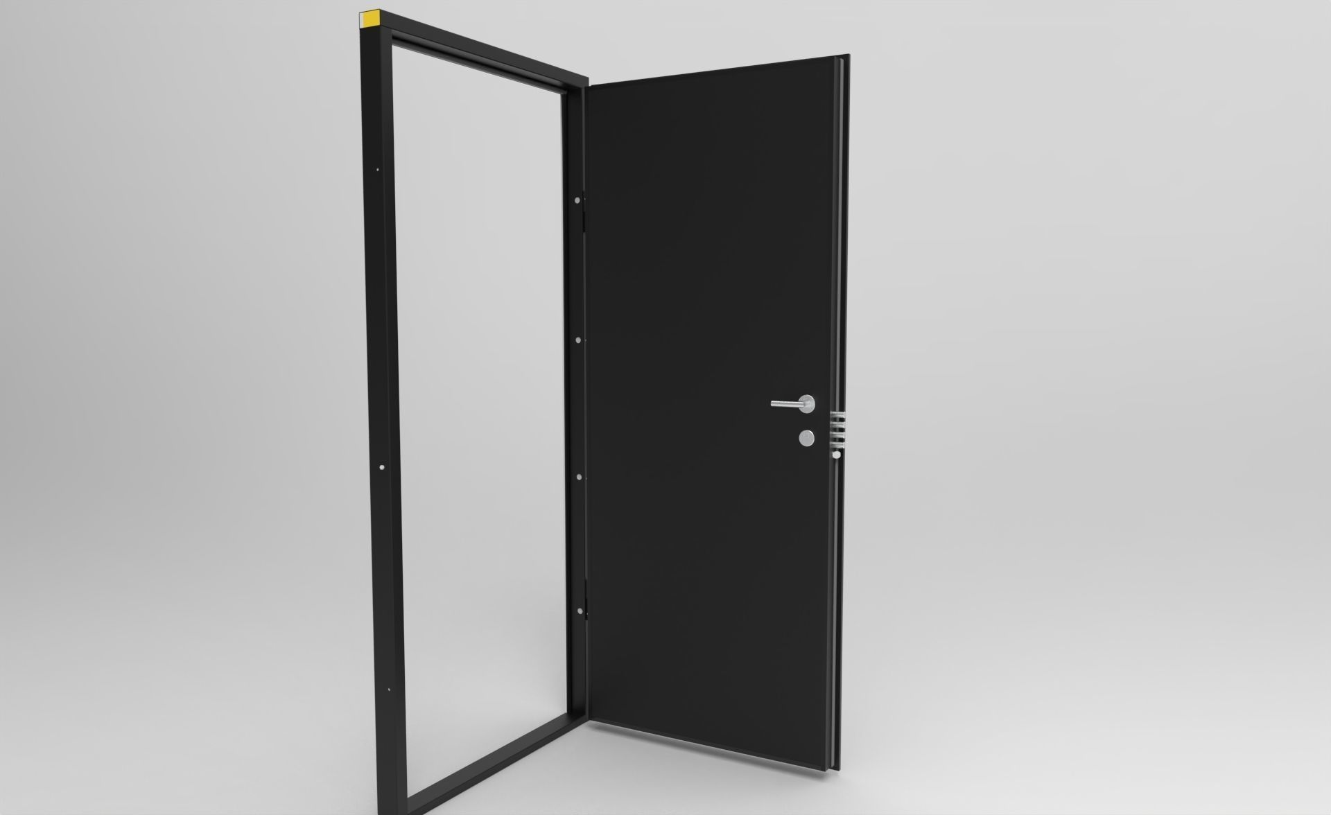Metal door 3D model_3