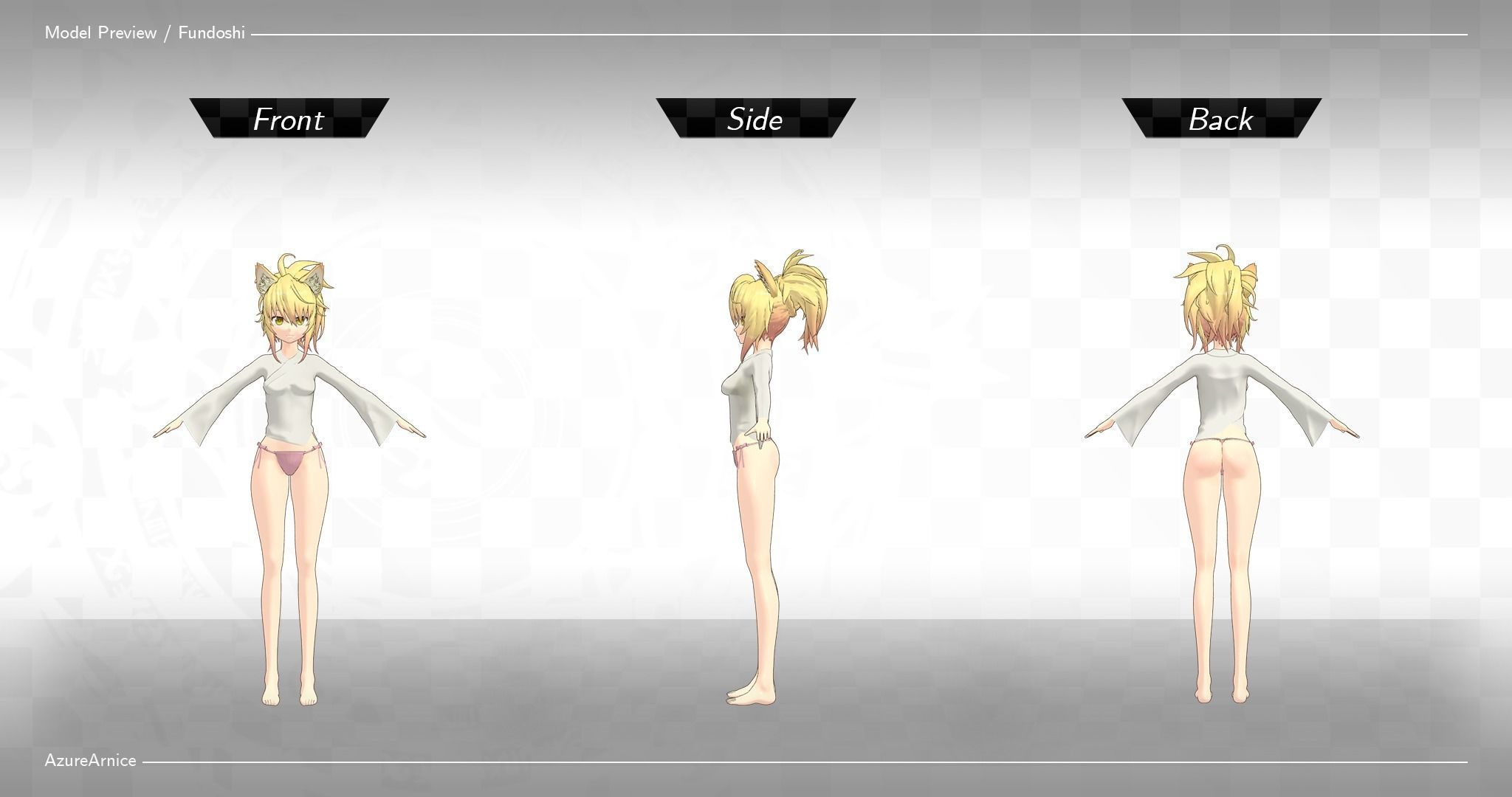 Highschool DxD - Kunou MMD Model DELUXE Low-poly 3D model_7