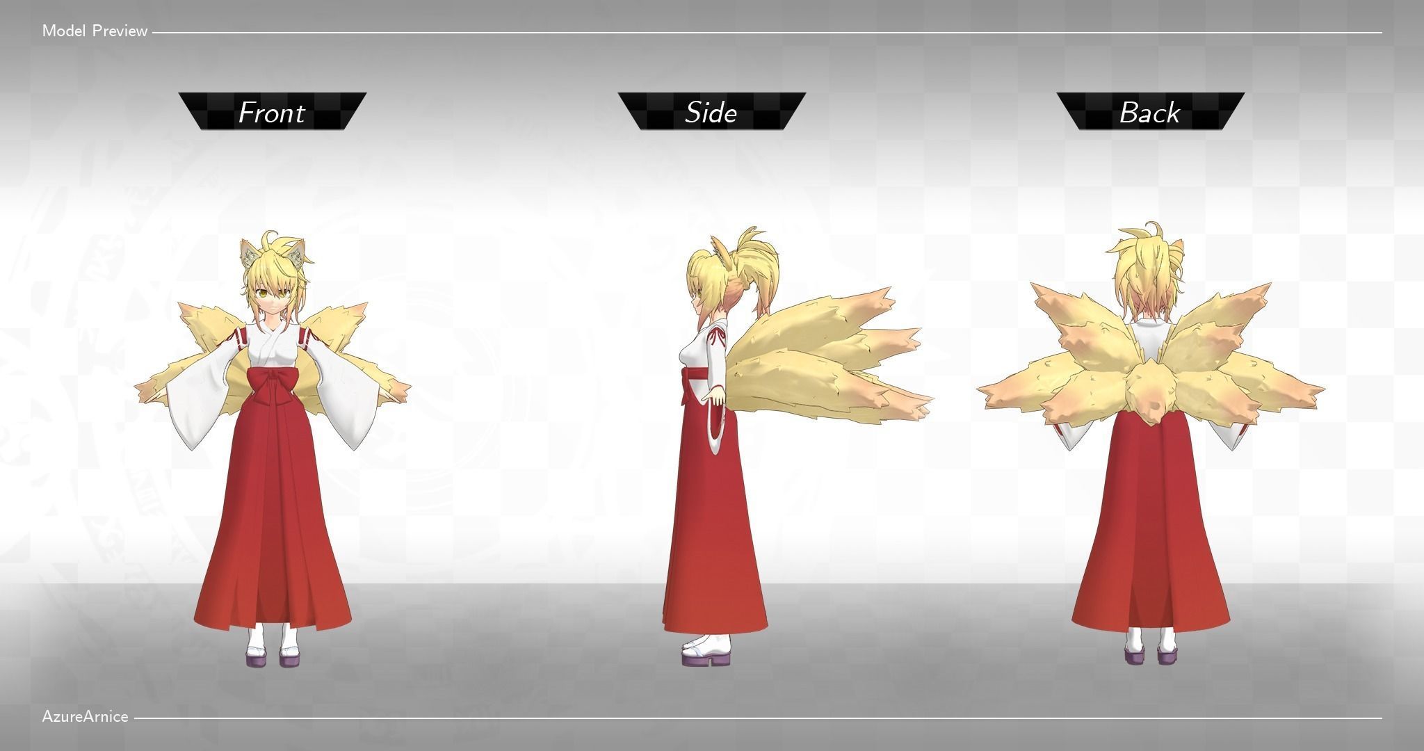 Highschool DxD - Kunou MMD Model DELUXE Low-poly 3D model_5