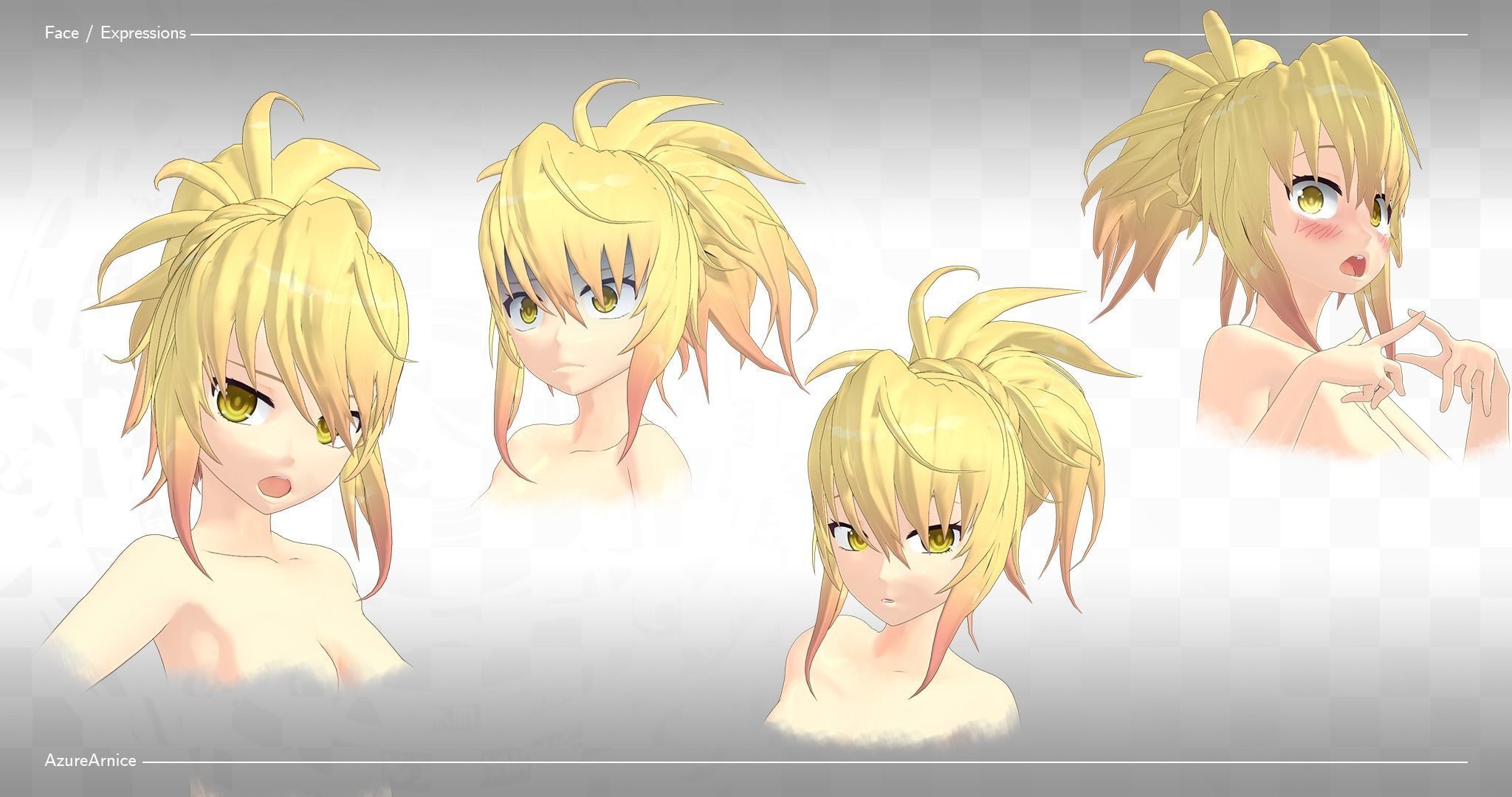 Highschool DxD - Kunou MMD Model DELUXE Low-poly 3D model_4