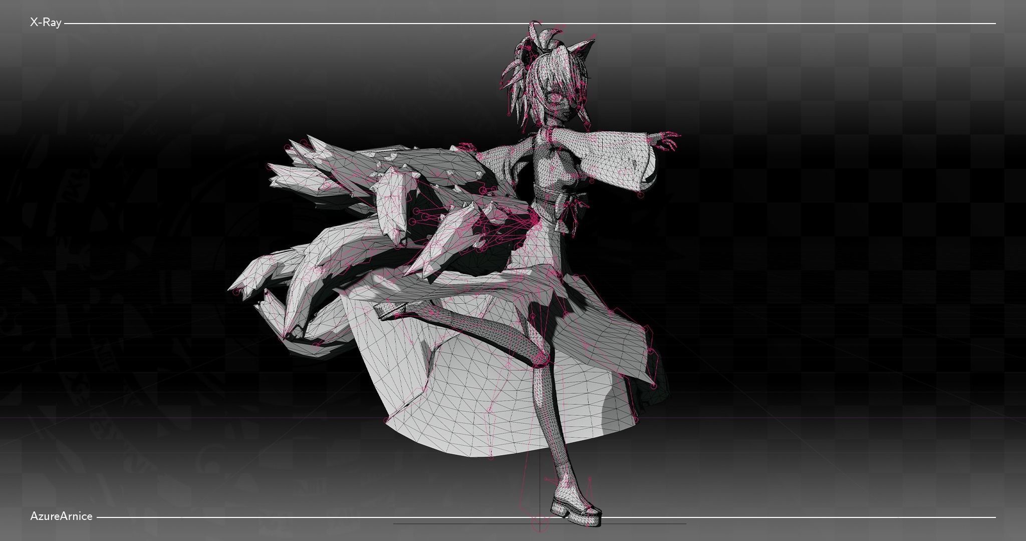 Highschool DxD - Kunou MMD Model DELUXE Low-poly 3D model_9