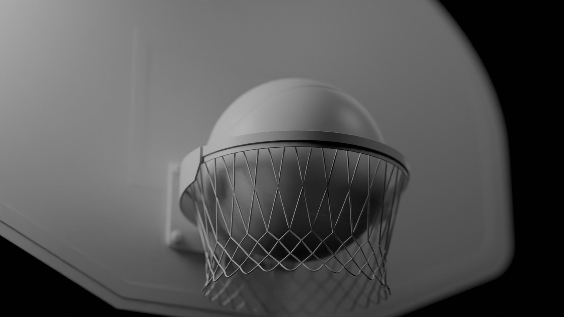Basketball and Hoop 3D model_4