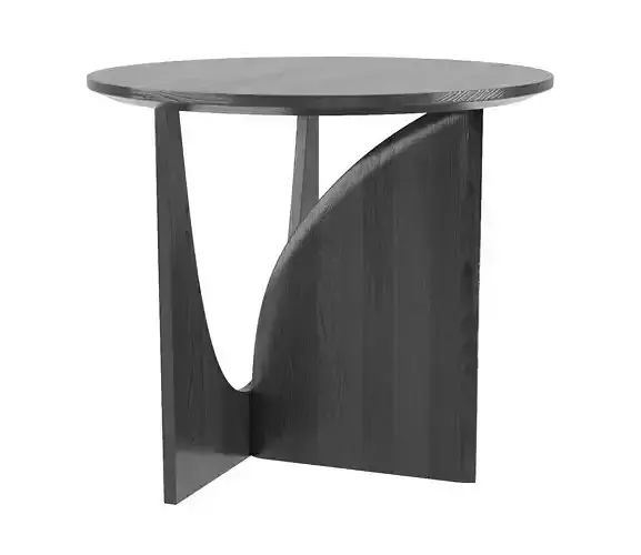 ETHNICRAFT OAK GEOMETRIC SIDE TABLE 3D model