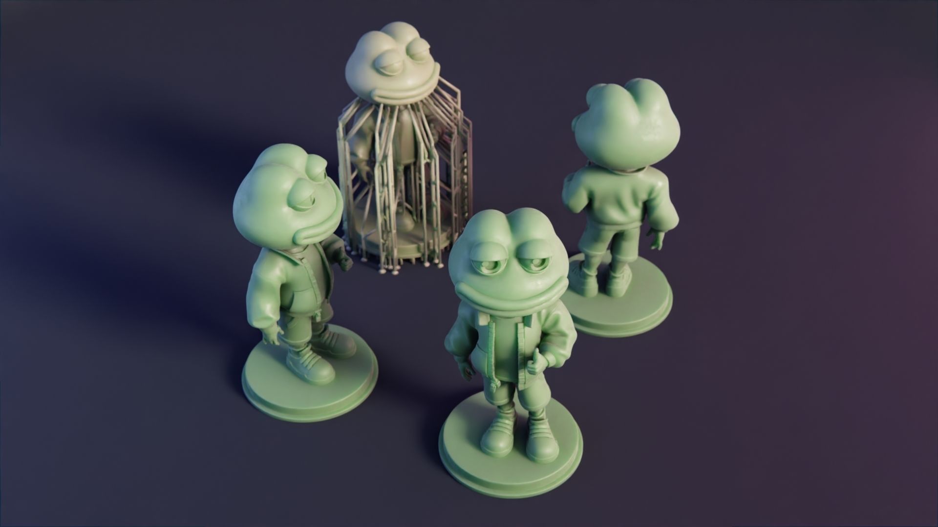Pepe the frog 3D print model_4