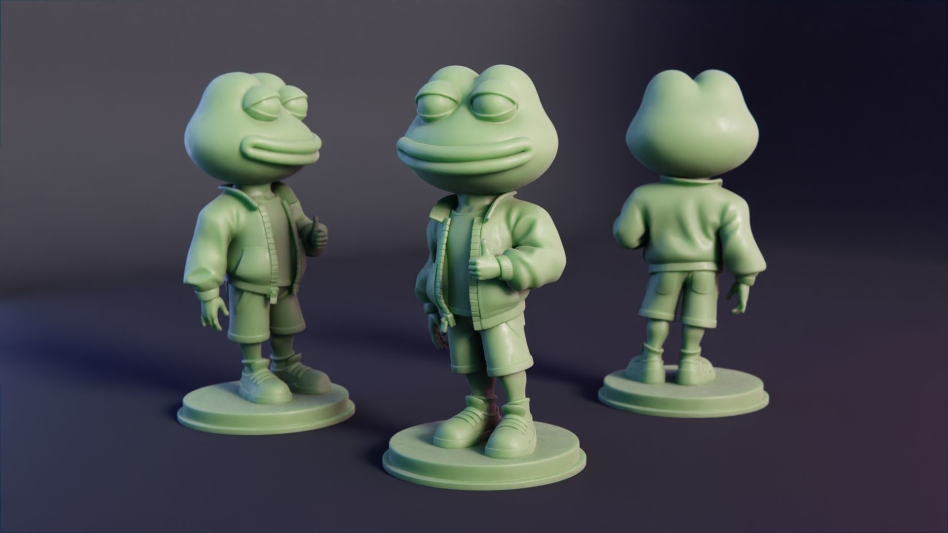 Pepe the frog 3D print model_5