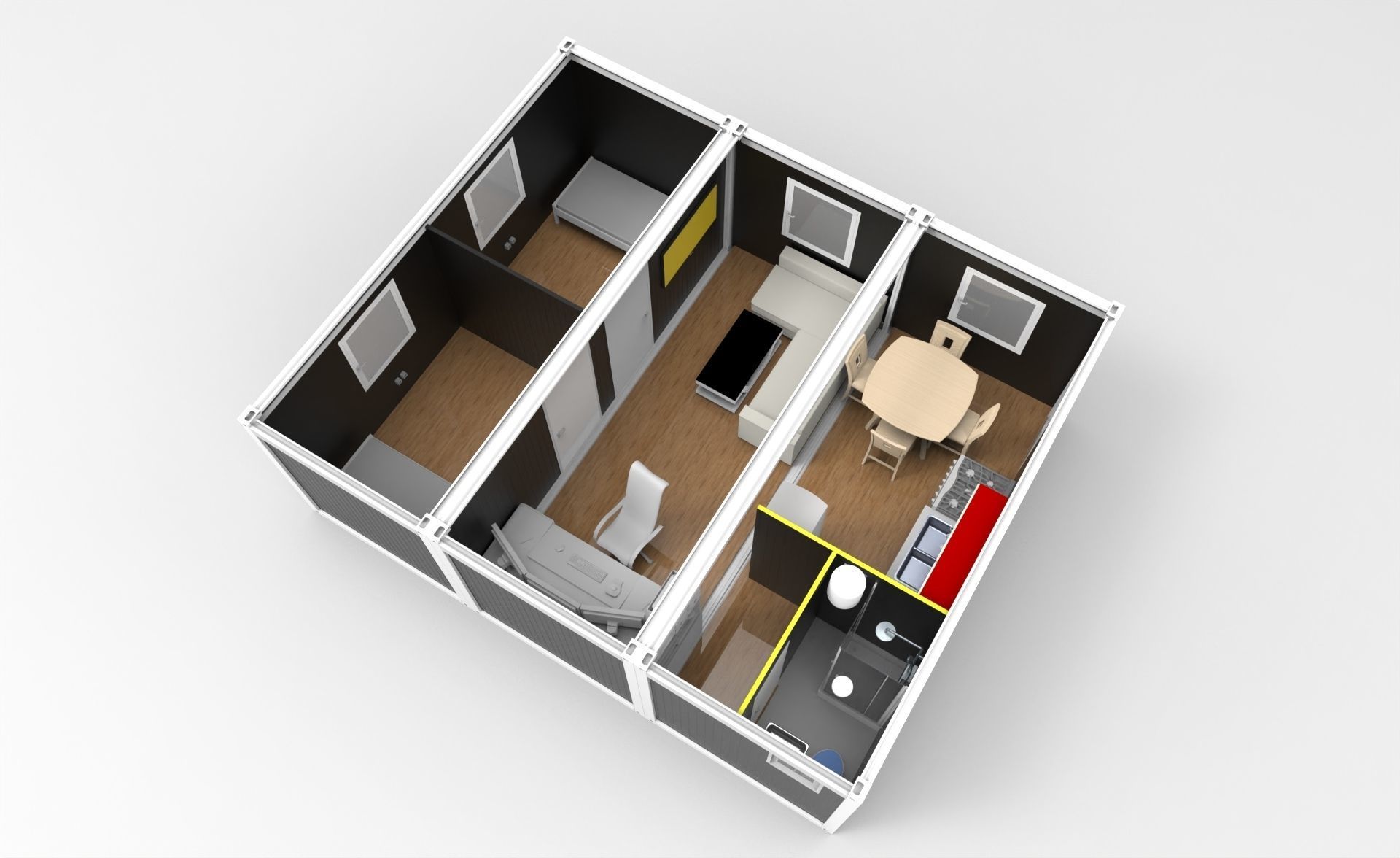 Container home 3D model_5