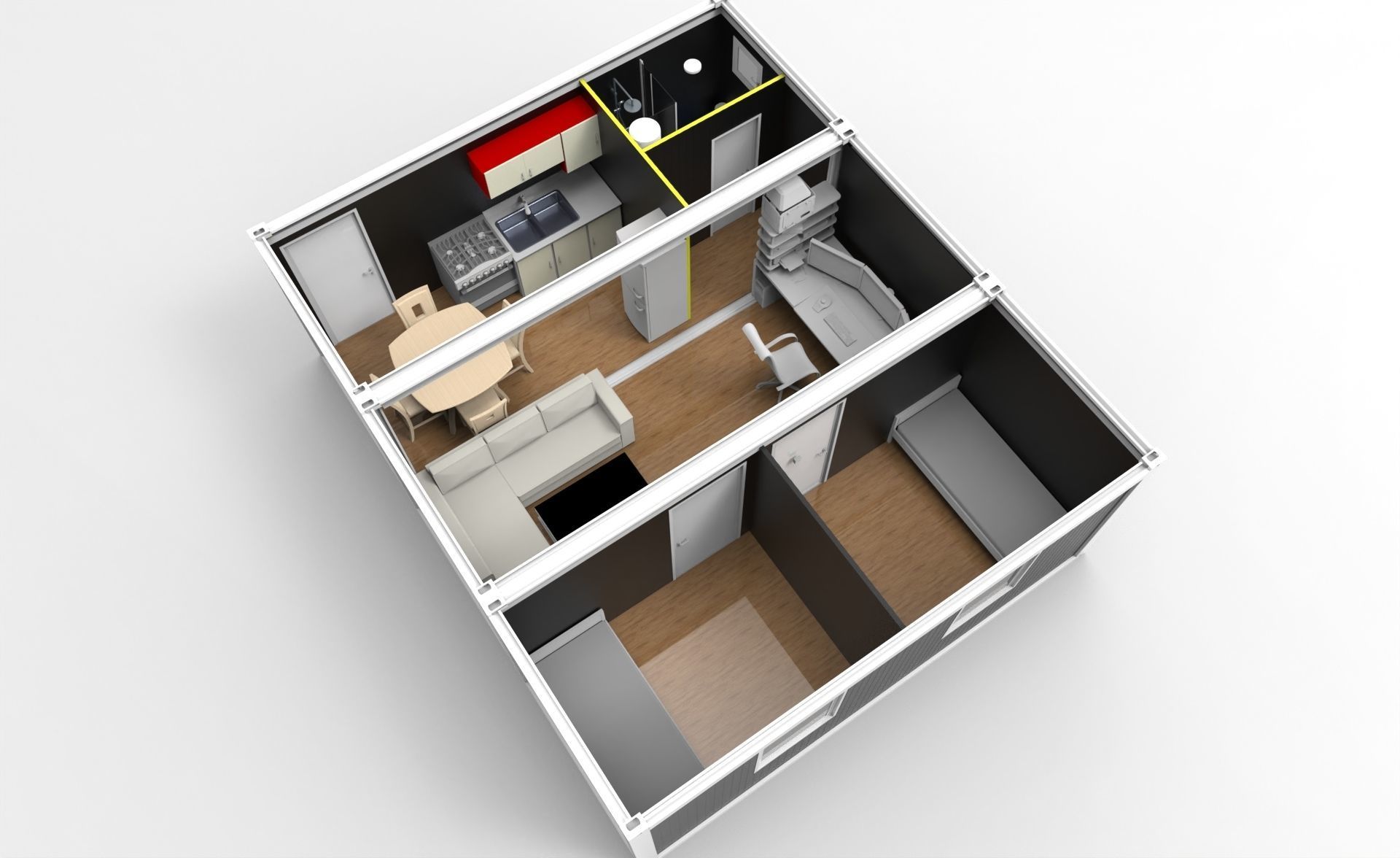 Container home 3D model_4