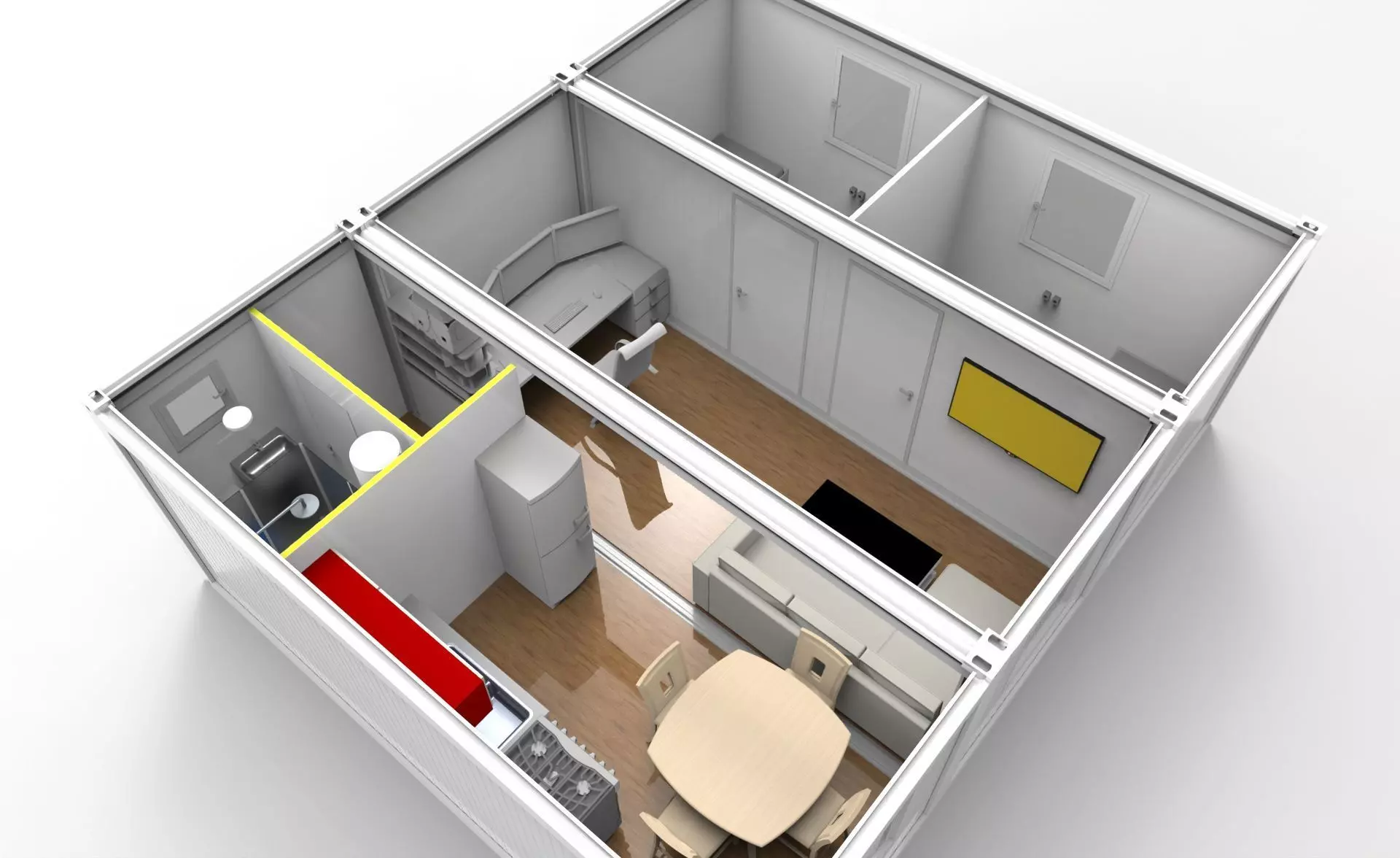 Container home 3D model_0
