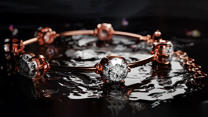 Swarovski bracelet 3D model