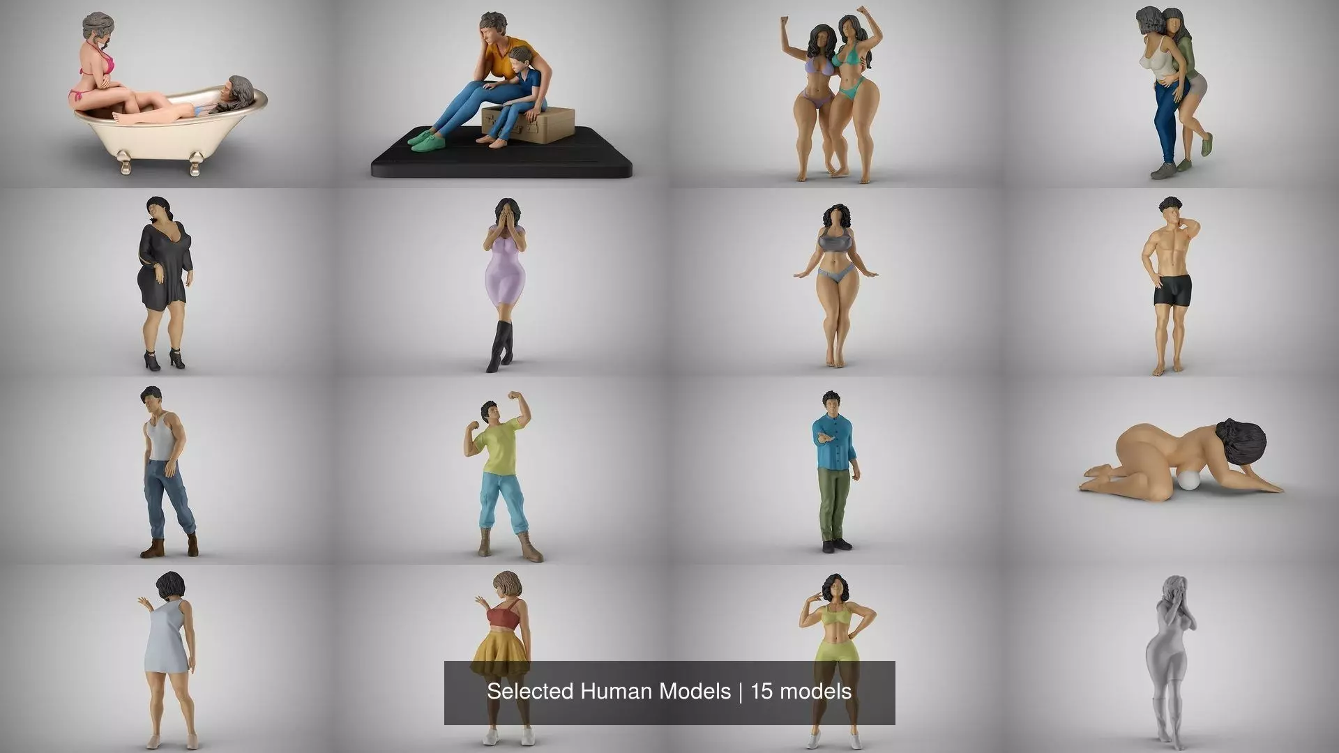 Selected Human Models 3D Model Collection_0