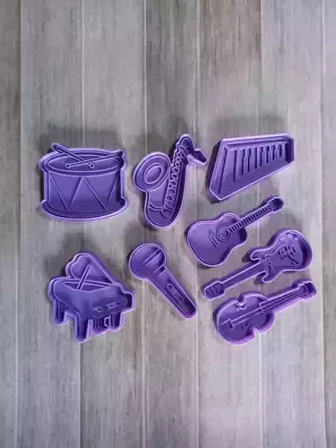 INSTRUMENTOS MUSICALES CORTANTE DE GALLETAS