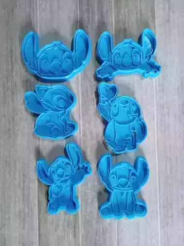 LILO Y STITCH CORTANTE DE GALLETAS 3D model