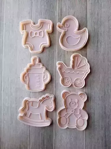 BABY SHOWER CORTANTE DE GALLETAS 3D model