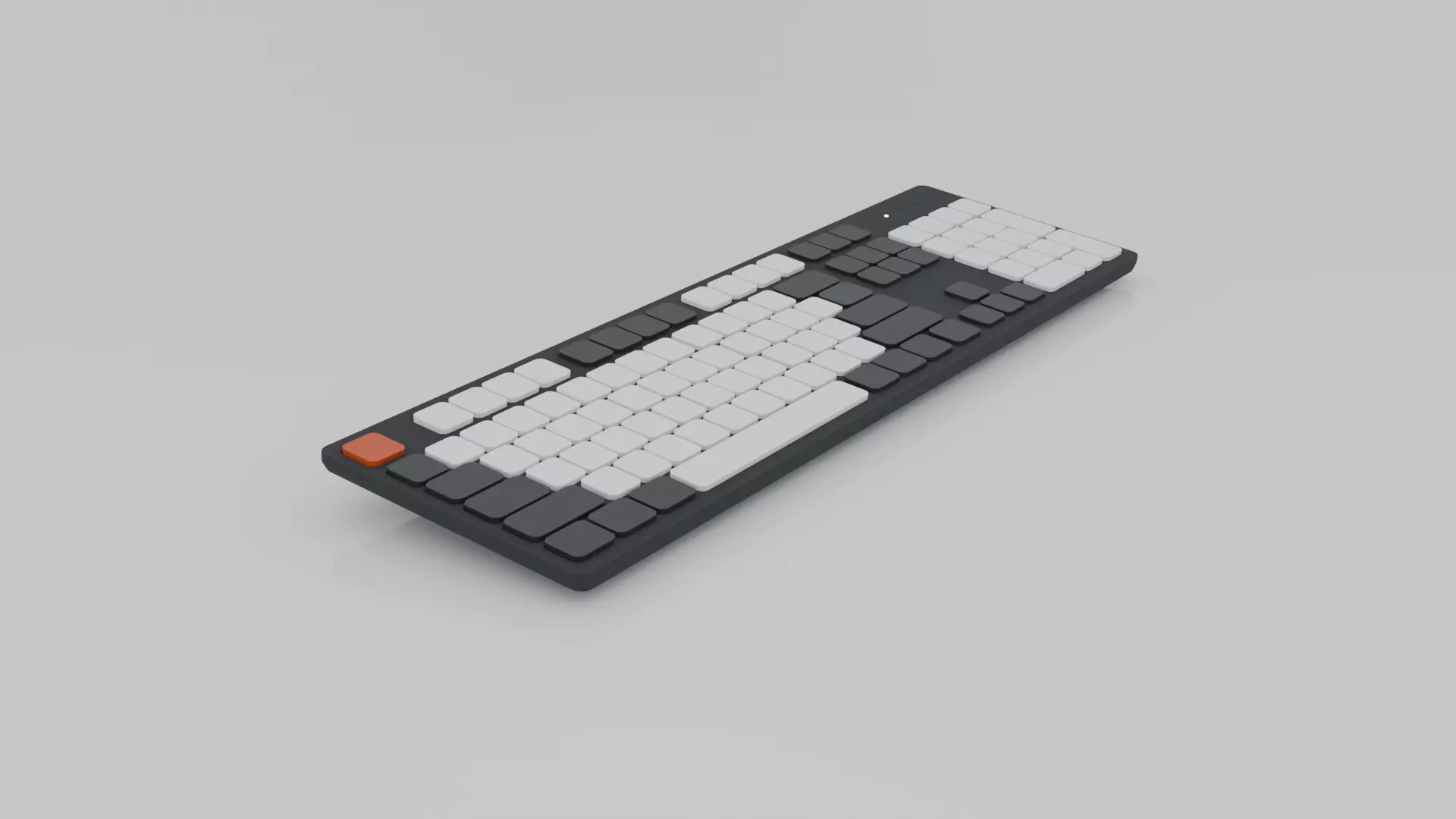 Simple Keyboard - low poly Free low-poly 3D model_0