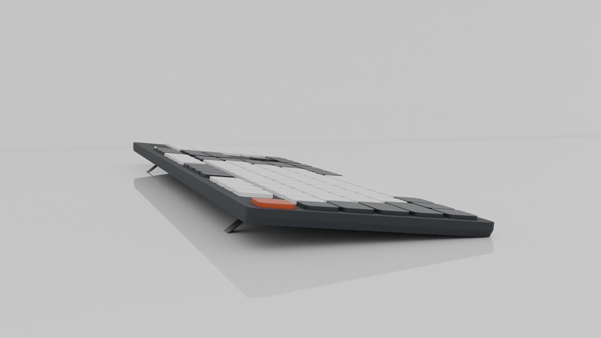 Simple Keyboard - low poly Free low-poly 3D model_1