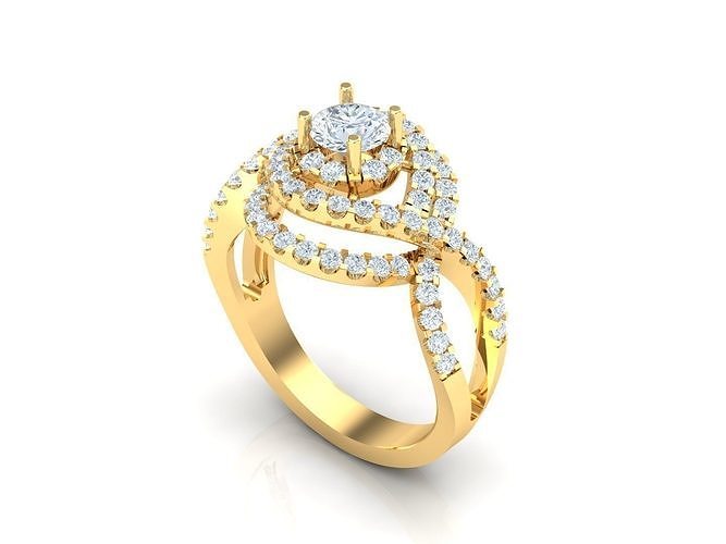 Regular Ring Models Premium Engagement Rings 1WR225 3D model 3D printable | CGTrader